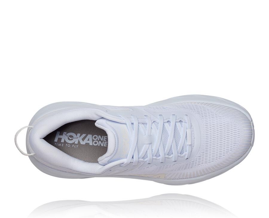 Hoka One One Running Shoes Womens White - Bondi 7 - 56247VTZL